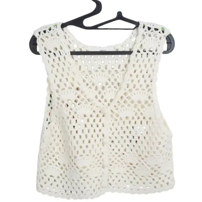 [BUNJANG] Again.us Lace Punching Vest / 여성55/ again.us 레이스 펀칭 조끼 21-53