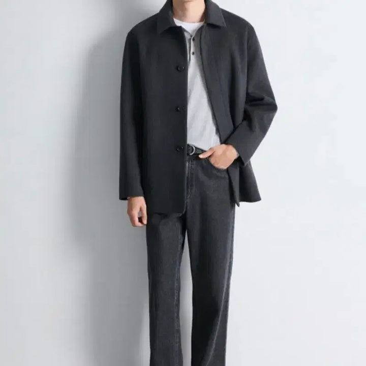 [BUNJANG] Club Monaco Dark Gray Half Coat (S Size) / 클럽모나코 하프코트 다크그레이 s사이즈