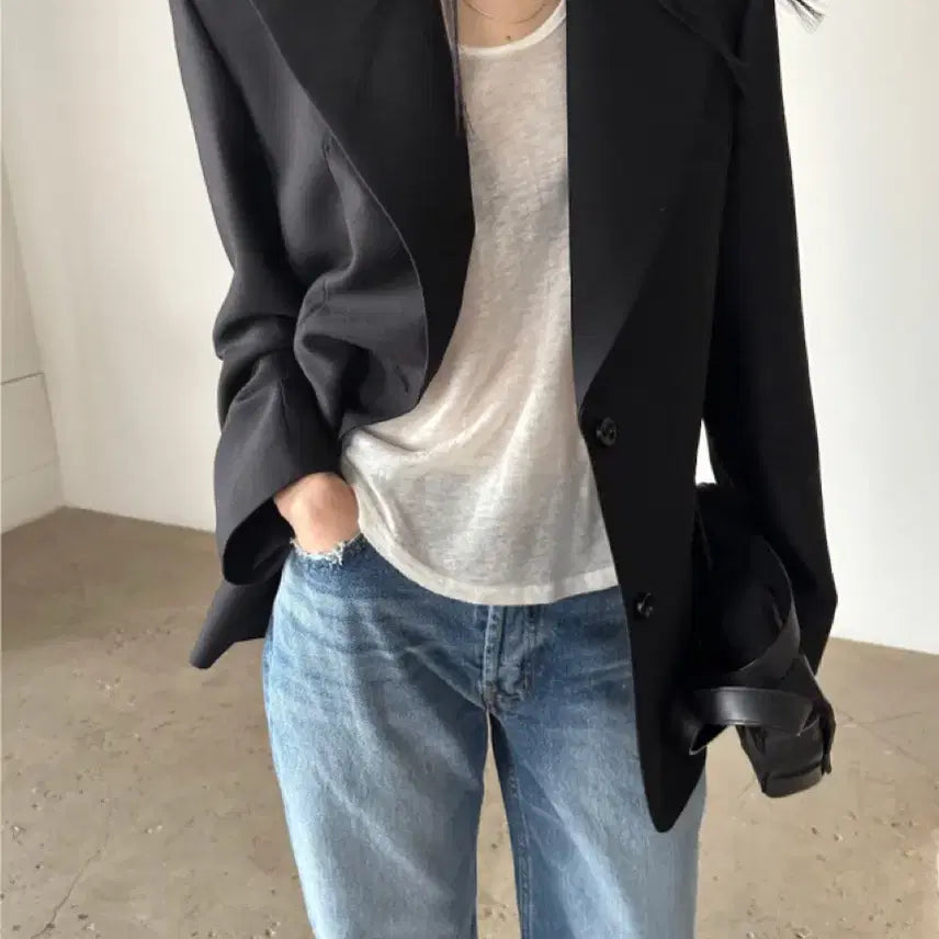 [BUNJANG] London Flat T-shirt (Heather Gray) / 런던플랏 반팔 티셔츠 (회멜란지)