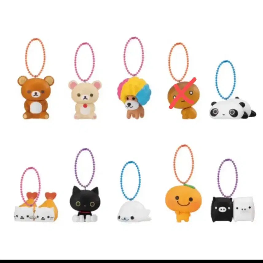 [BUNJANG] San-X 9-Piece Gummy Keyring Bundle Set / 산엑스 9종 구미 키링 일괄