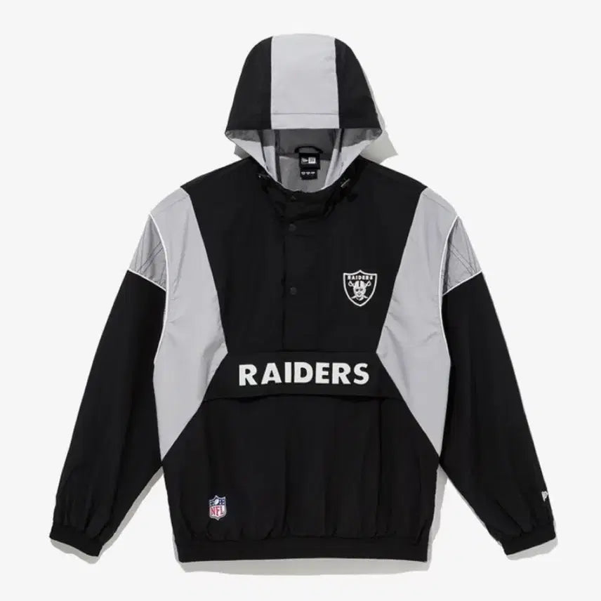 [BUNJANG] New Era Oakland Raiders Windbreaker Jacket / 뉴에라 오클랜드 레이더스 윈드 브레이커 아노락 재킷