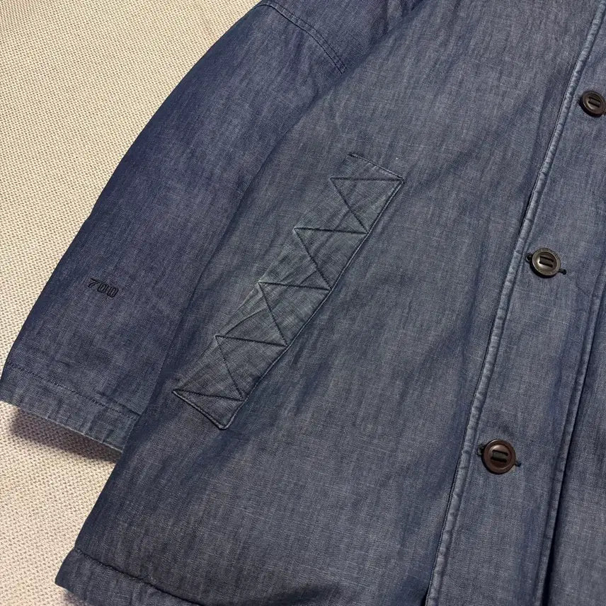 [BUNJANG] North Face 700 Denim Goose Down Padded Jacket / 노스페이스 화이트라벨 700 데님 구스다운 패딩