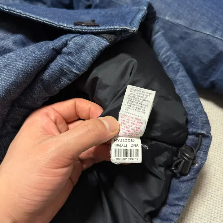 [BUNJANG] North Face 700 Denim Goose Down Padded Jacket / 노스페이스 화이트라벨 700 데님 구스다운 패딩