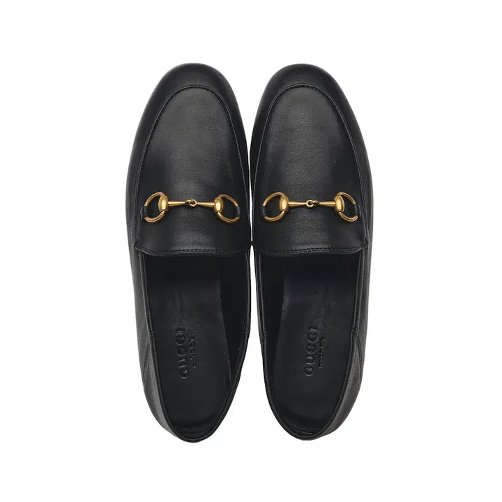 [BUNJANG] Gucci Horsebit Leather Loafers - Black / (W) 구찌 힐 폴드 홀스빗 레더 로퍼 블랙