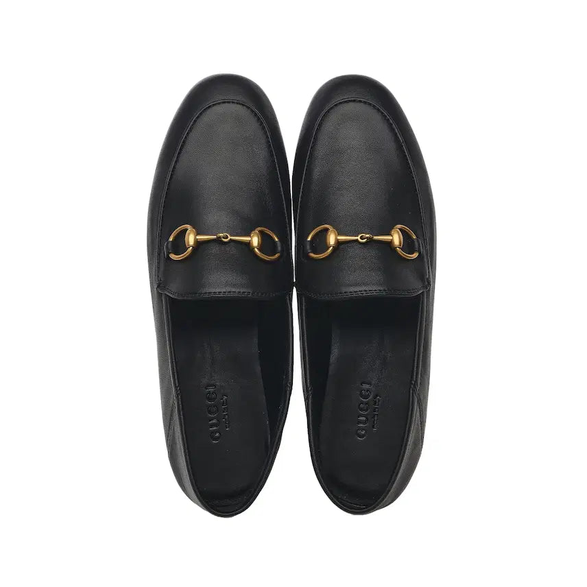 [BUNJANG] Gucci Horsebit Leather Loafers - Black / (W) 구찌 힐 폴드 홀스빗 레더 로퍼 블랙