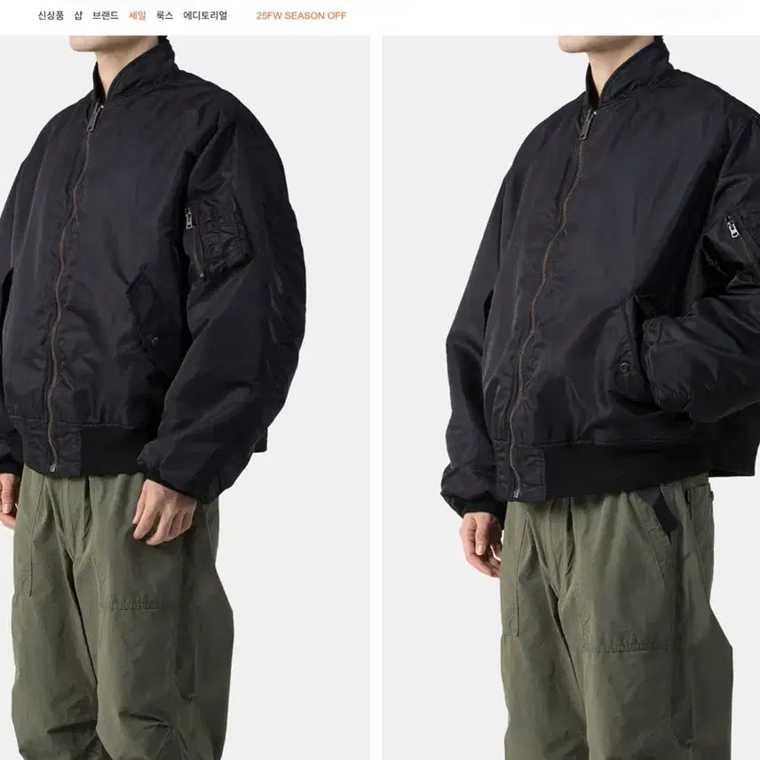 [BUNJANG] Corrona Utility MA-1 Nylon Twill Jacket / 코로나유틸리티 MA-1 나일론트윌 블랙