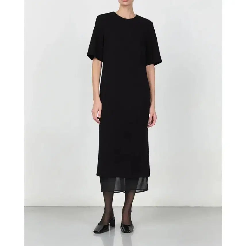 [SOLD OUT] 45번가 레이어드 롱 원피스 - 블랙 ,S