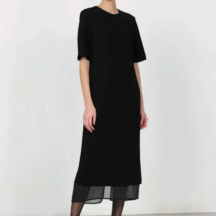 [SOLD OUT] 45번가 레이어드 롱 원피스 - 블랙 ,S