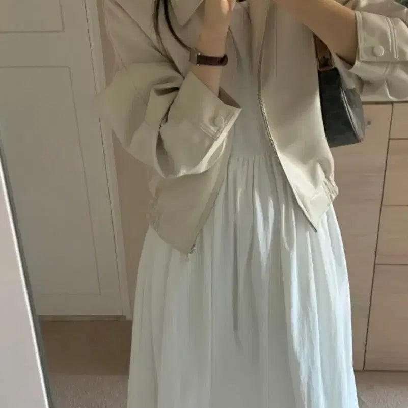 [BUNJANG] Granbloom Flirting Leather Jacket Blouson / 그랑블룸 플러팅 레더자켓 블루종