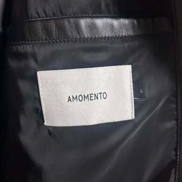 [BUNJANG] AMOMENTO High Neck Leather Jacket / 아모멘토 하이넥 레더자켓