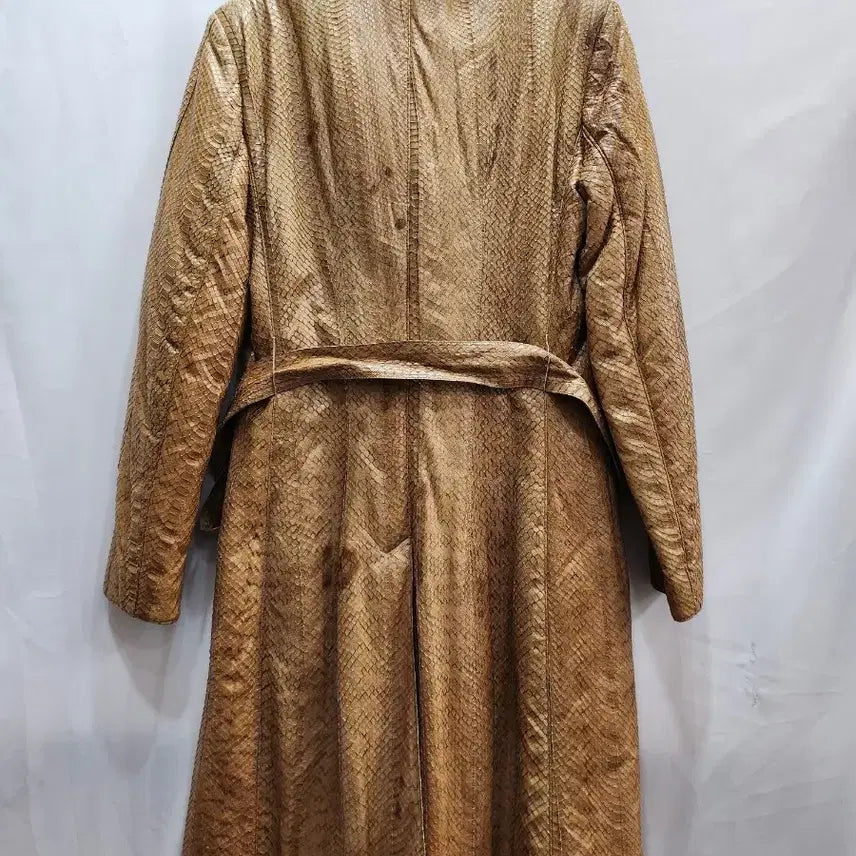 [BUNJANG] Miu Miu Snake Skin Mink Trim Coat / (정품)미우미우 뱀피 무늬 밍크 트리밍 여성 코트