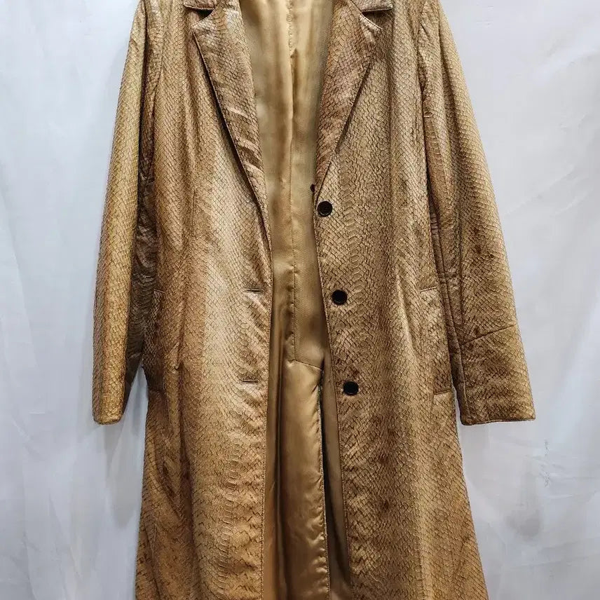 [BUNJANG] Miu Miu Snake Skin Mink Trim Coat / (정품)미우미우 뱀피 무늬 밍크 트리밍 여성 코트