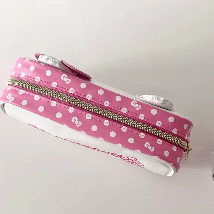 [BUNJANG] Hello Kitty Dot Pattern Pouch Pencil Case / 도트 키티 파우치 필통 일본정품 고전헬로키티 레트로
