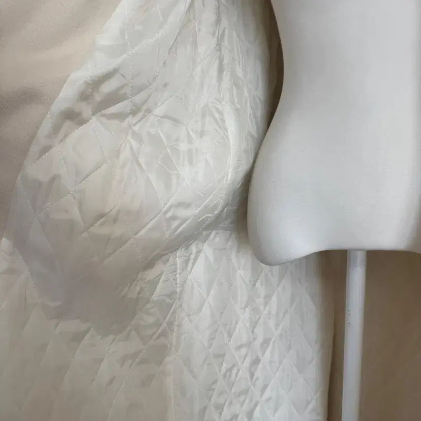 [BUNJANG] Ivory Long Coat / 새상품) 아이보리 원버튼 롱 코트