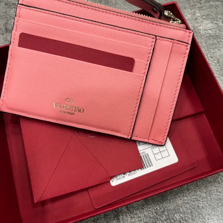 [BUNJANG] Valentino Rockstud Card Wallet / (새상품)발렌티노 락스터드 카드지갑 핑크 베이비메탈클럽 갸루지갑