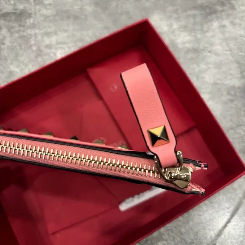 [BUNJANG] Valentino Rockstud Card Wallet / (새상품)발렌티노 락스터드 카드지갑 핑크 베이비메탈클럽 갸루지갑