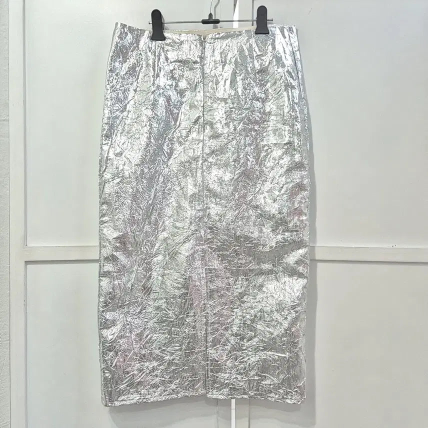 [BUNJANG] Earlgrey People Metallic Silver Skirt / 얼그레이피플 메탈릭 실버 스커트