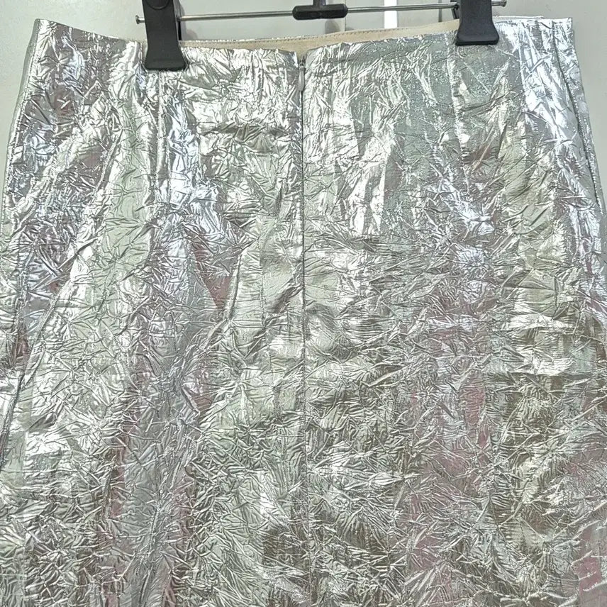 [BUNJANG] Earlgrey People Metallic Silver Skirt / 얼그레이피플 메탈릭 실버 스커트