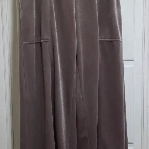 [BUNJANG] System Wide Banding Pants / 한섬 시스템 벨루어 와이드 밴딩 팬츠(택달린새제품)