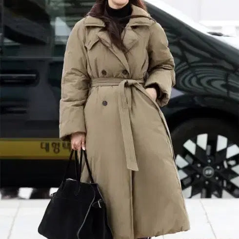 [BUNJANG] ONF Gi Eun-se Long Down Padded Coat (Size S) / 온앤온 구스 롱 다운 기은세 패딩 코트 S