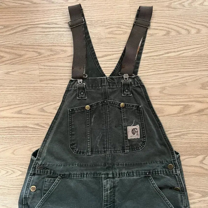 [BUNJANG] Carhartt Moss Green Overalls / [CARHARTT] 칼하트 모스그린 오버롤