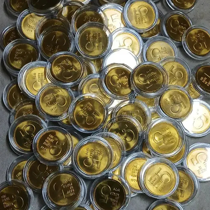 [BUNJANG] Korean Old Coin 1979 5 Won Bundle Set / 옛날돈 미사용 1979년 5원 50개일괄