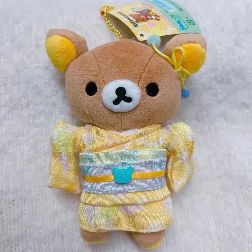 [BUNJANG] Rilakkuma Store Limited Onsen Kimono Mascot Doll Keychain / 리락쿠마 스토어 한정 온천 기모노 마스코트 인형 키링