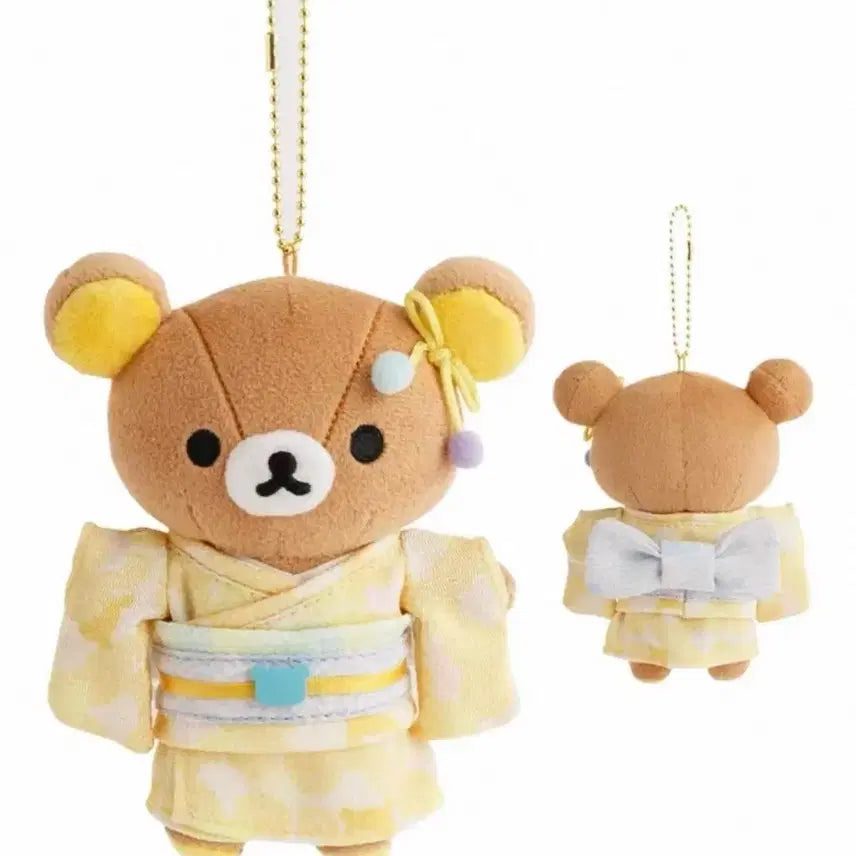 [BUNJANG] Rilakkuma Store Limited Onsen Kimono Mascot Doll Keychain / 리락쿠마 스토어 한정 온천 기모노 마스코트 인형 키링