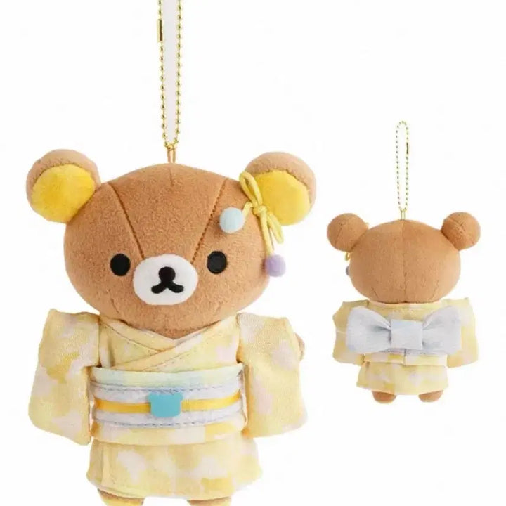 [BUNJANG] Rilakkuma Store Limited Onsen Kimono Mascot Doll Keychain / 리락쿠마 스토어 한정 온천 기모노 마스코트 인형 키링
