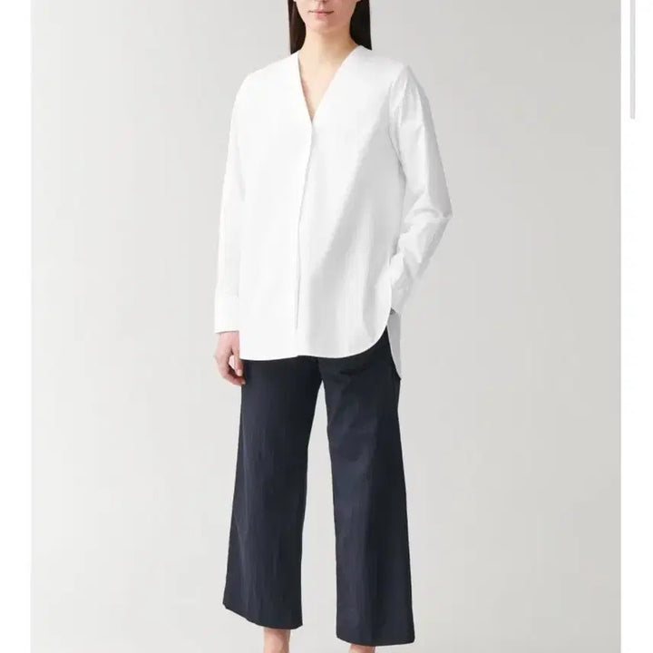 [BUNJANG] COS Long Rounded Hem Blouse / COS 롱 라운디드 헴 블라우스.셔츠