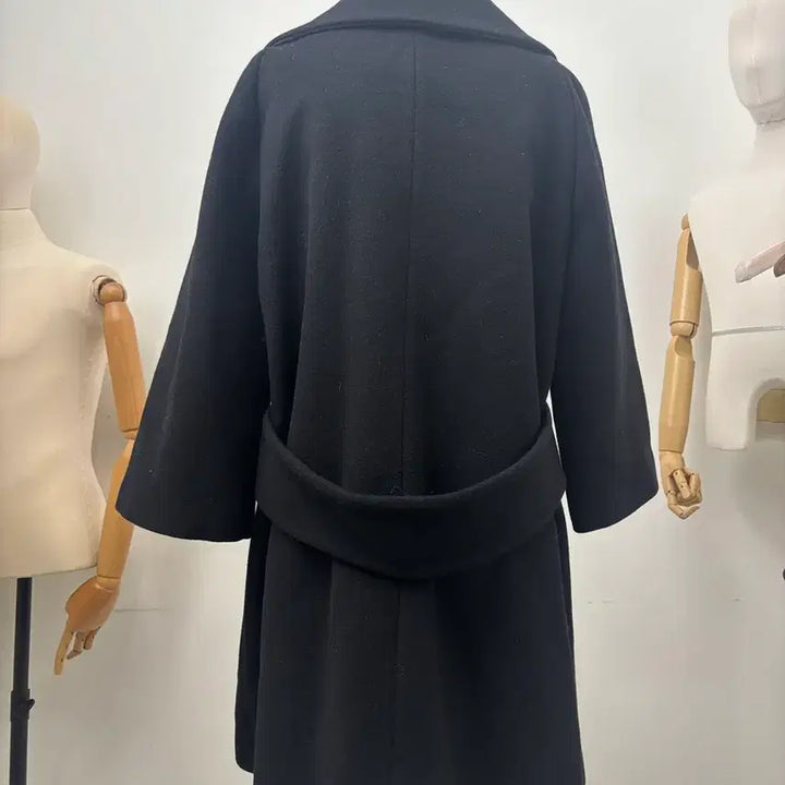 [BUNJANG] Maje Black Double Button Coat / 마쥬 블랙 더블 버튼 코트