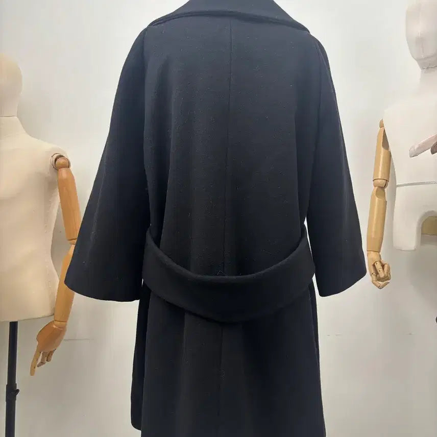 [BUNJANG] Maje Black Double Button Coat / 마쥬 블랙 더블 버튼 코트