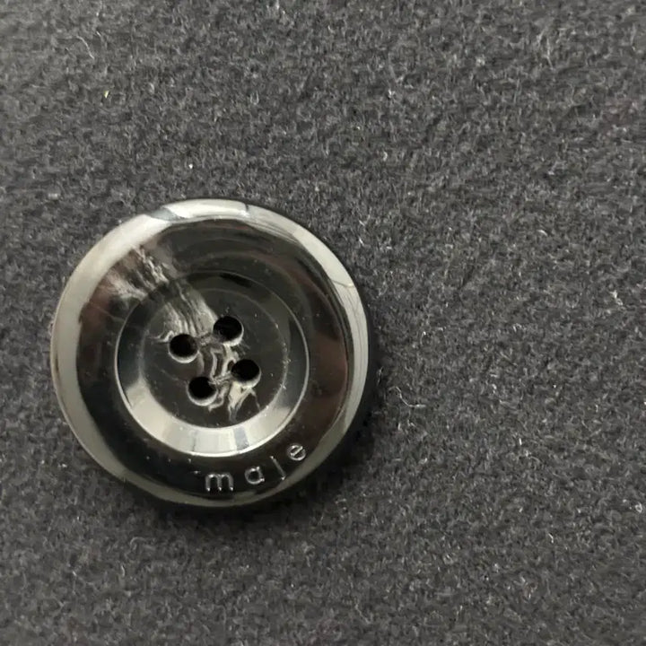 [BUNJANG] Maje Black Double Button Coat / 마쥬 블랙 더블 버튼 코트