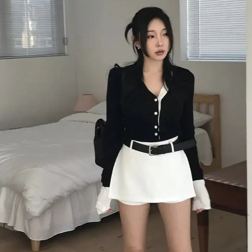 [BUNJANG] Slit Skirt Pants Mini Skirt / 트임 치마바지 미니스커트