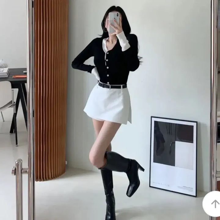 [BUNJANG] Slit Skirt Pants Mini Skirt / 트임 치마바지 미니스커트