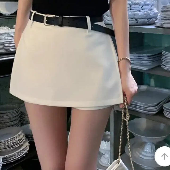 [BUNJANG] Slit Skirt Pants Mini Skirt / 트임 치마바지 미니스커트