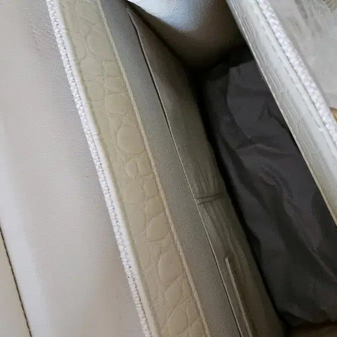 [BUNJANG] Leather Shoulder/Cross Bag - Ivory / 소가죽 가방 새상품