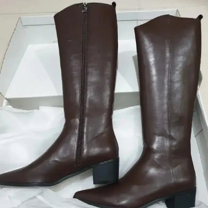 [BUNJANG] Stiletto Long Boots Black 240mm / 스텔레토 롱부츠(새상품)세일.블랙240~235