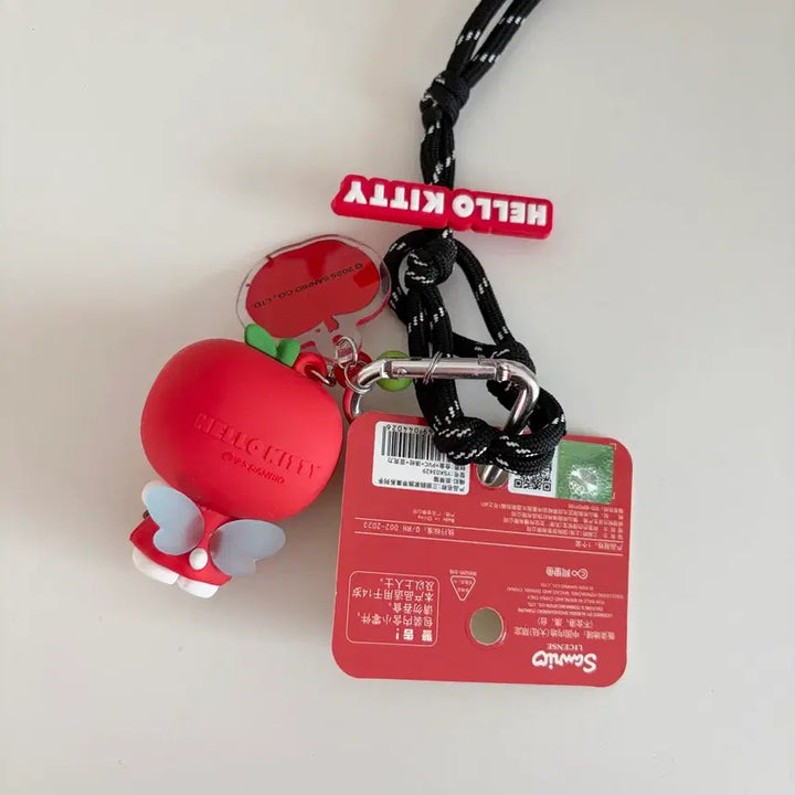 [BUNJANG] Sanrio Hello Kitty Apple Fairy Keychain &amp; Strap / 산리오 헬로 키티 사과요정 키링&amp;스트랩