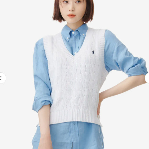 [BUNJANG] Knit Vest / 폴로 니트 조끼