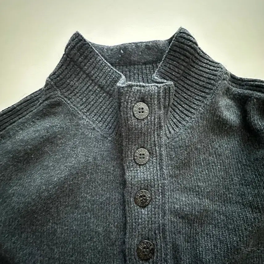 [BUNJANG] Stone Island High Neck Half Button Lambswool Knit (XL) / 스톤아일랜드 하이넥 하프 버튼 램스울니트(XL)