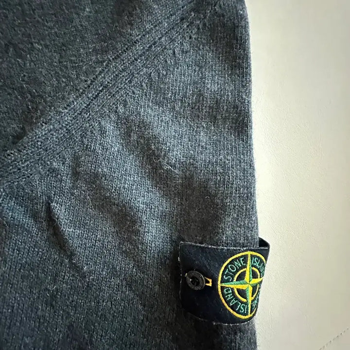 [BUNJANG] Stone Island High Neck Half Button Lambswool Knit (XL) / 스톤아일랜드 하이넥 하프 버튼 램스울니트(XL)