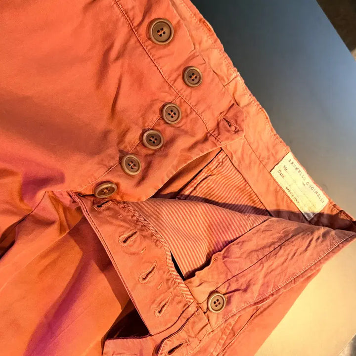 [BUNJANG] Brunello Cucinelli Red Cotton Pants Size 52 / 브루넬로 쿠치넬리 면바지 / 다홍색 / 사이즈 52