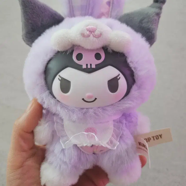 [BUNJANG] Toptoy Sanrio Kuromi Bunny Plush Keyring / 탑토이 산리오 엘프 버니 쿠로미 인형 키링