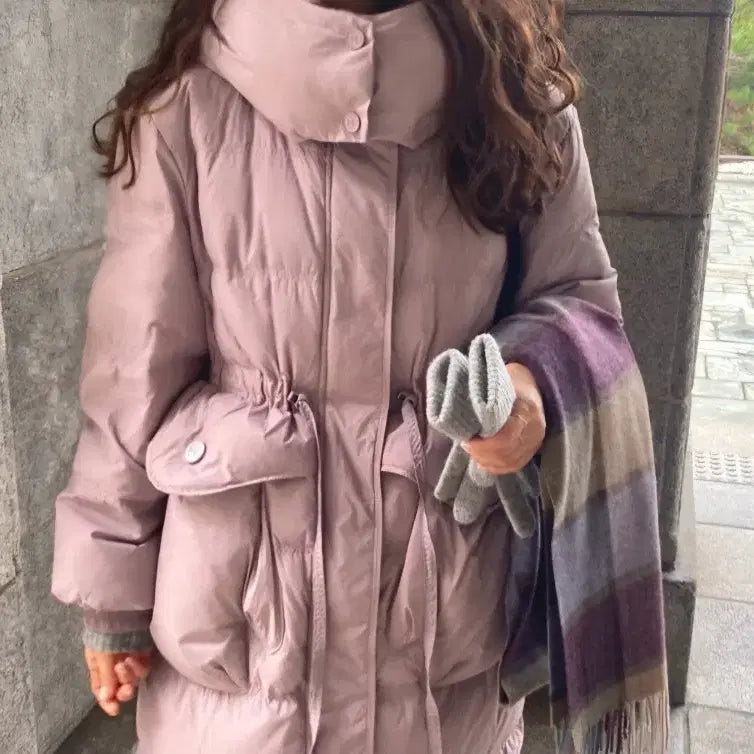 [BUNJANG] Rosebay Violet Down Hooded Padded Jacket / 로즈베이   바이올렛 다운후드패딩