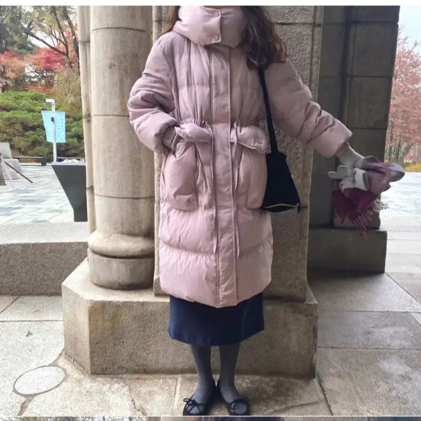 [BUNJANG] Rosebay Violet Down Hooded Padded Jacket / 로즈베이   바이올렛 다운후드패딩