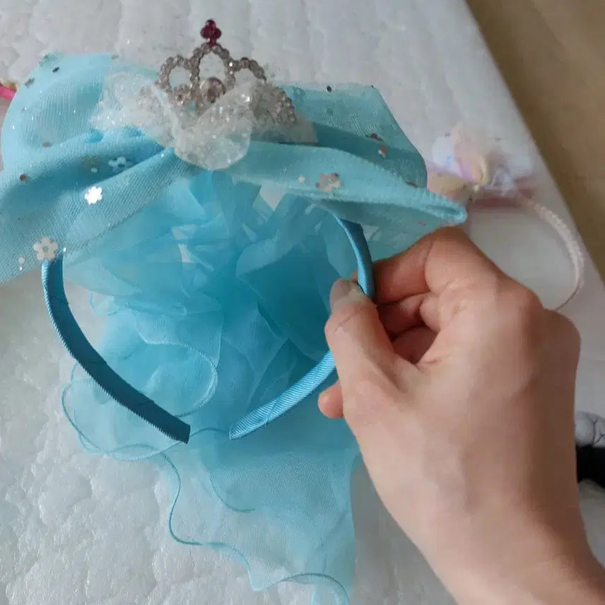 [BUNJANG] Rapunzel Veil Headband / 라푼젤 머리띠 베일 머리띠 머리핀 왕관 등