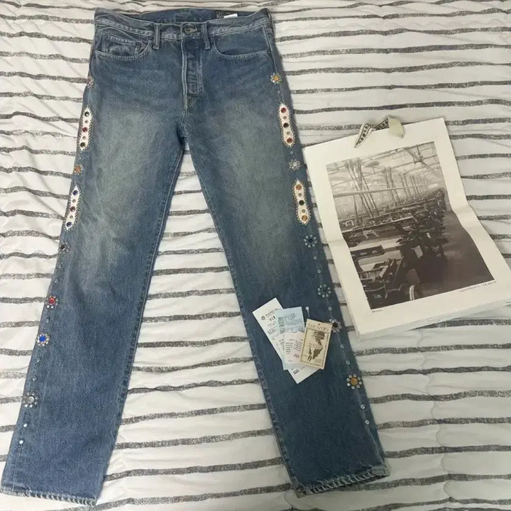 [BUNJANG] Capital 14oz Denim 5P Monkey Cisco Gemstone Pants Indigo 32 / 캐피탈 14온즈 데님 5P 몽키 시스코 잼스톤 팬츠 인디고 32