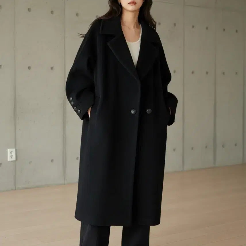 [BUNJANG] DAFFO Black Wool Coat (M) / A급/77~88 DAFFO 블랙 모 코트 M