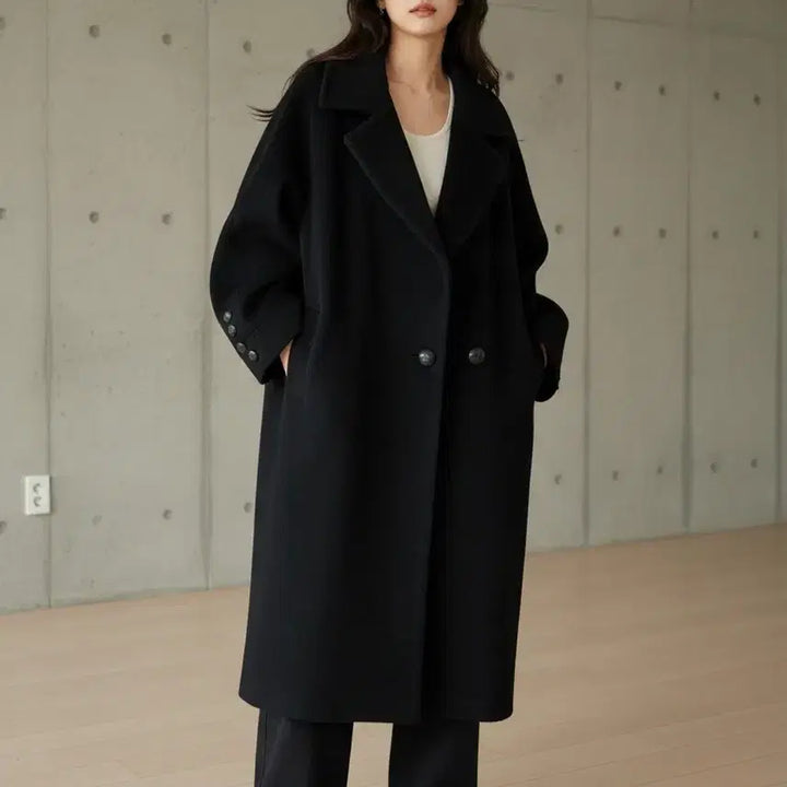 [BUNJANG] DAFFO Black Wool Coat (M) / A급/77~88 DAFFO 블랙 모 코트 M